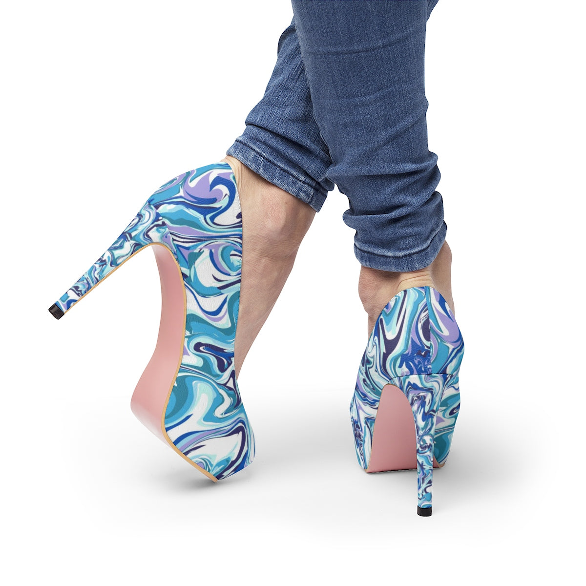 Blue Marble Women's Platform Heels